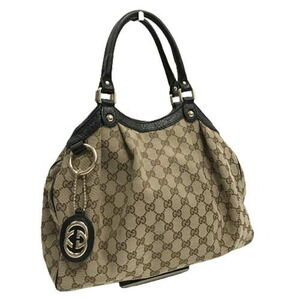 Gucci Sukey GG Canvas Handbag Shoulder Bag Black